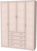 Шкаф для белья со штангами, полками и ящиками арт.110